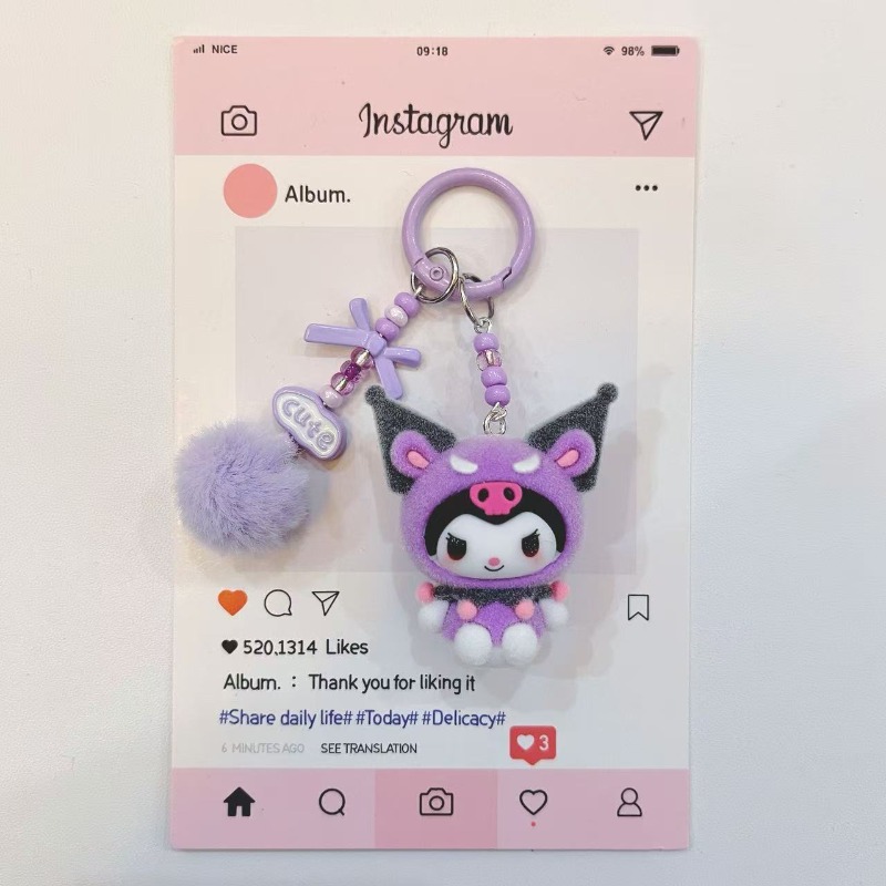 Fashion Kuromi Figure Resin Ke - Kawaii Tech Accessories recension och pris