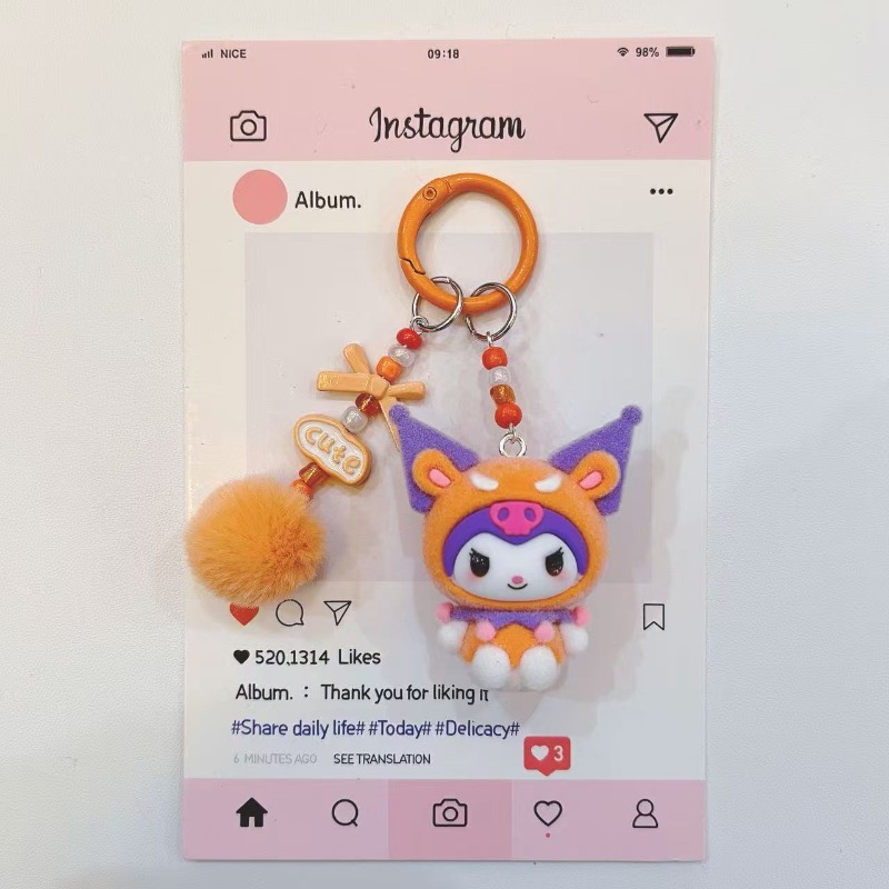 Fashion Kuromi Figure Resin Ke - Kawaii Tech Accessories recension och pris