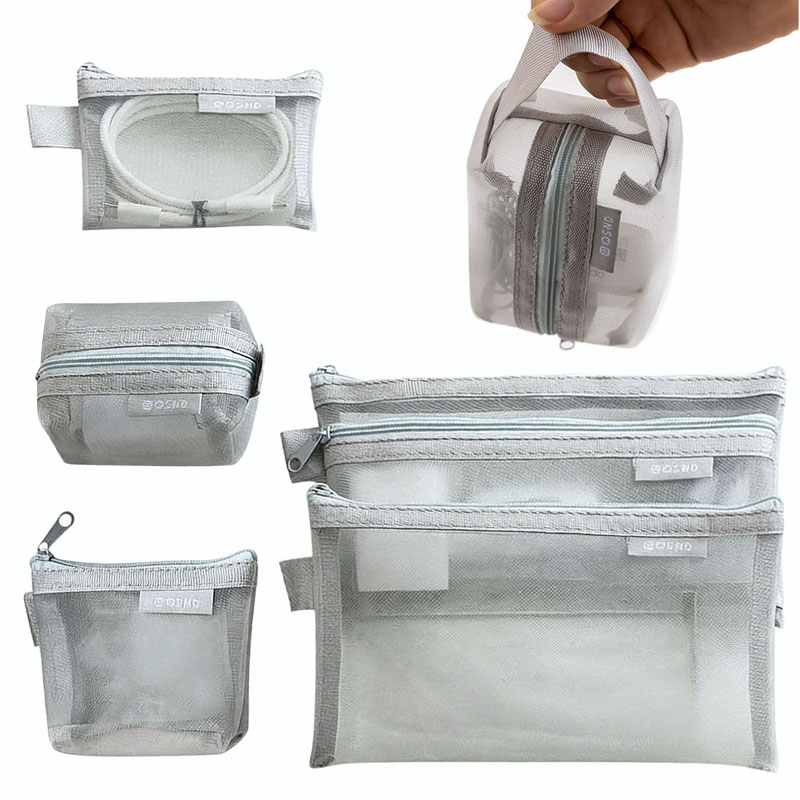 Gray Mesh Organizer Bags – for - Tech Accessories Case recension och pris